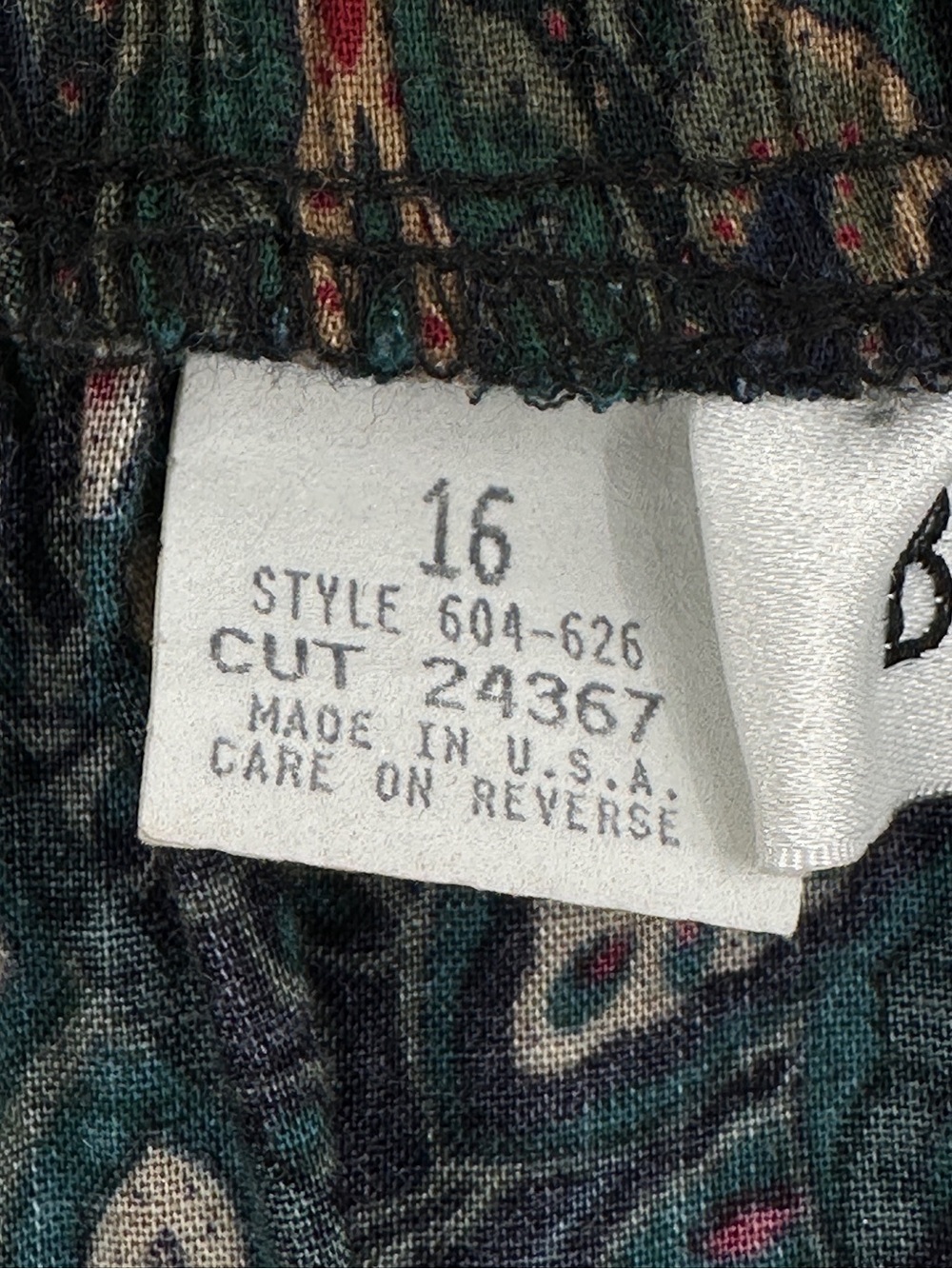 Vintage 90s Briggs New York Paisley Midi Skirt Size 16 Whimsigoth Belted - Picture 10 of 13